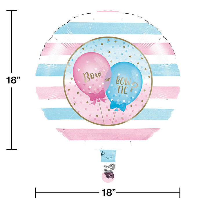 Party Decorations Gender Reveal Balloons Metallic Balloon 18"