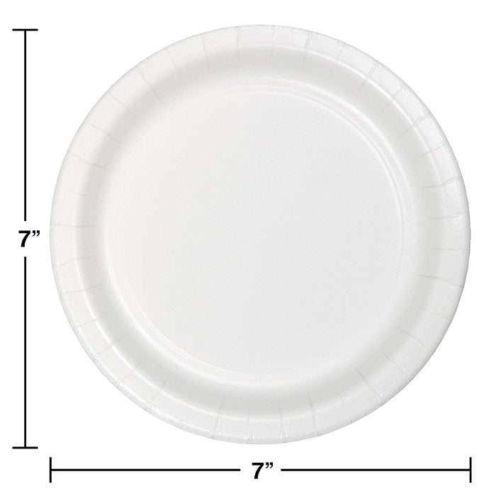 Party Decorations White Paper Dessert Plate, 24 ct