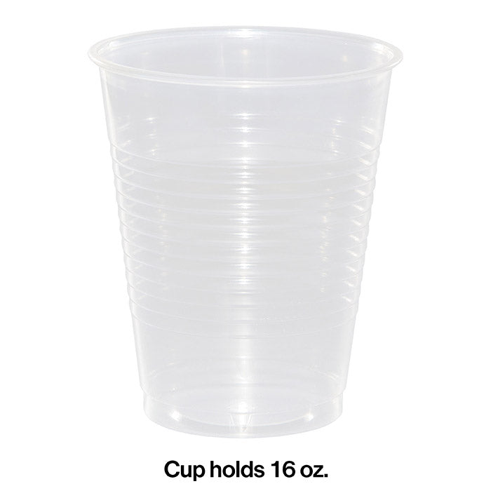 Party Decorations Clear 16 Oz Plastic Cups, 20 ct