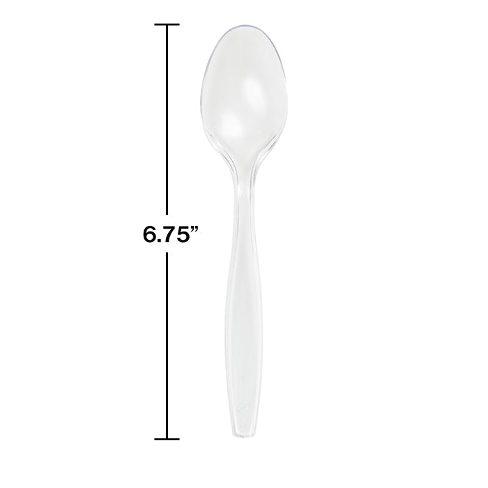 Party Decorations Clear Plastic Spoons, 50 ct