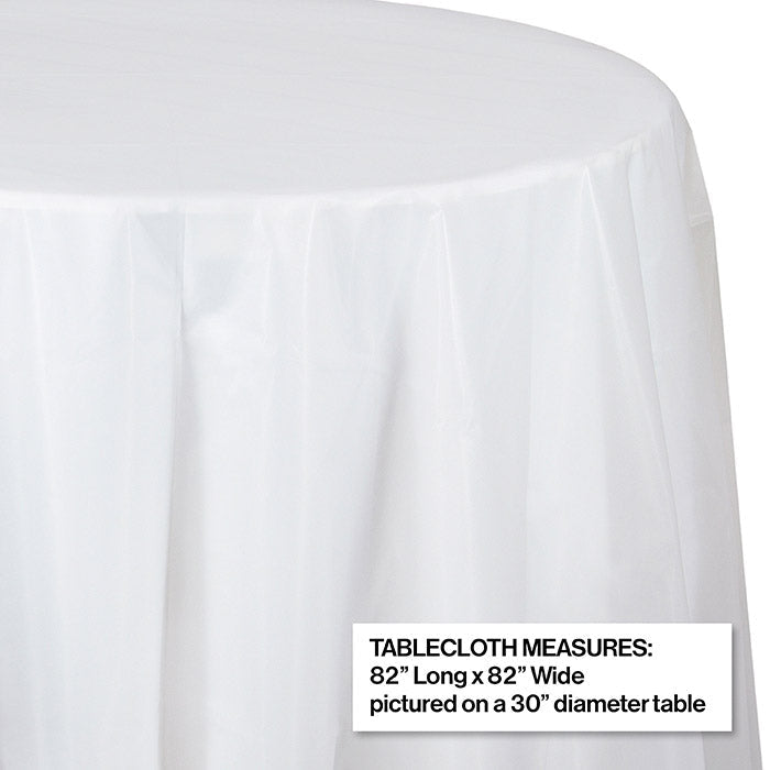 Party Decorations Clear Round Plastic Tablecover, 82"