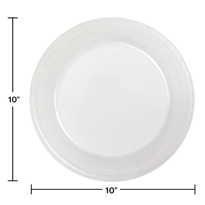 Party Decorations Clear Plastic Banquet Plates, 20 ct