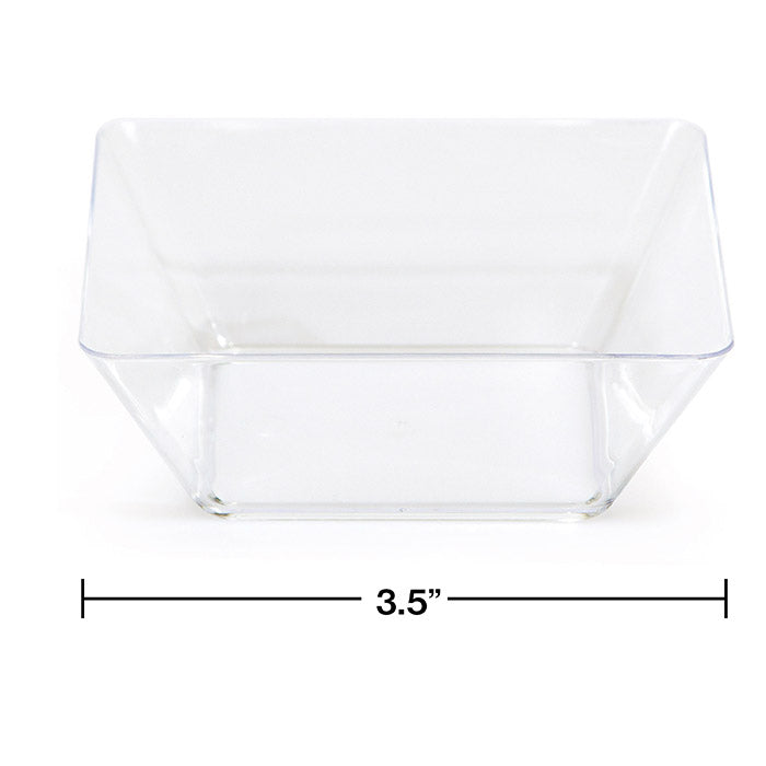 Party Decorations Clear 3.5" Plastic Bowl, 8 ct