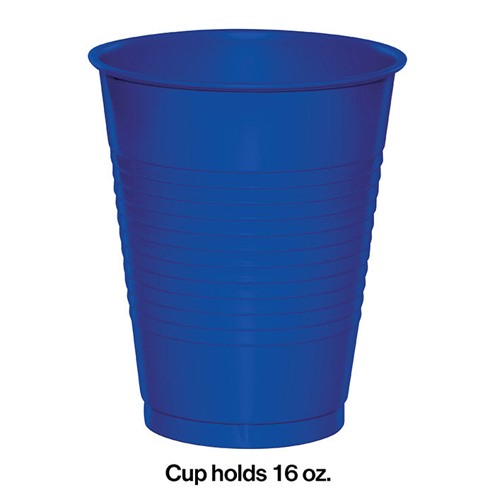 Party Decorations Cobalt Blue Plastic Cups, 20 ct