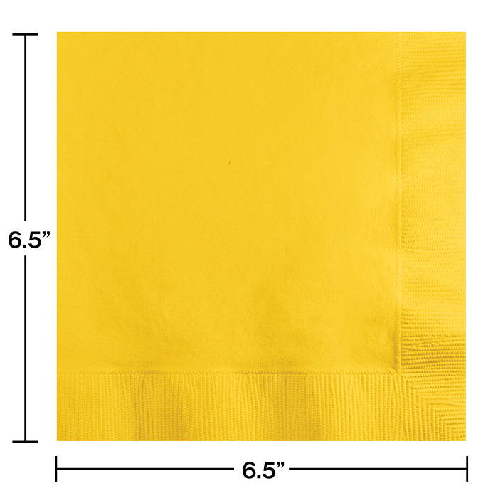 Party Decorations School Bus Yellow Napkins, 20 ct