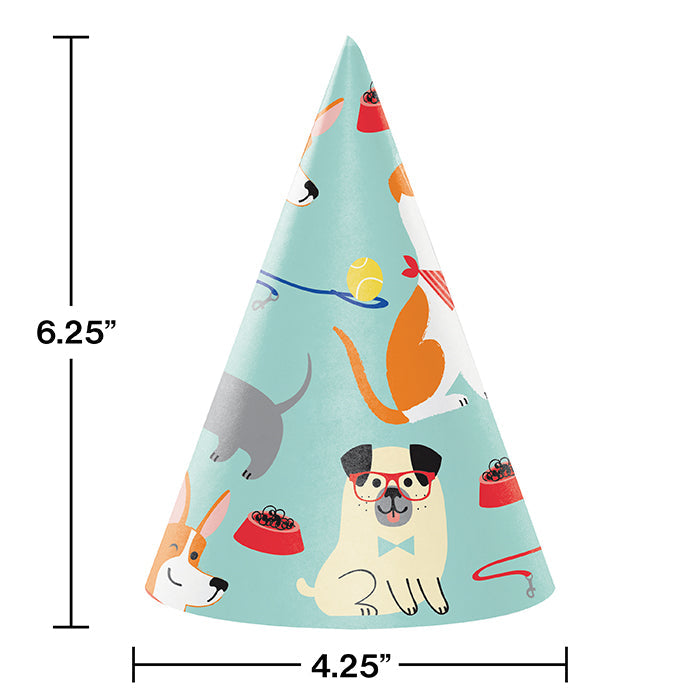 Party Decorations Dog Party Party Hats, 8 Count