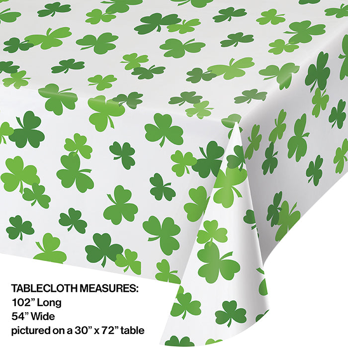 Party Decorations Shamrock Plastic Table Cover