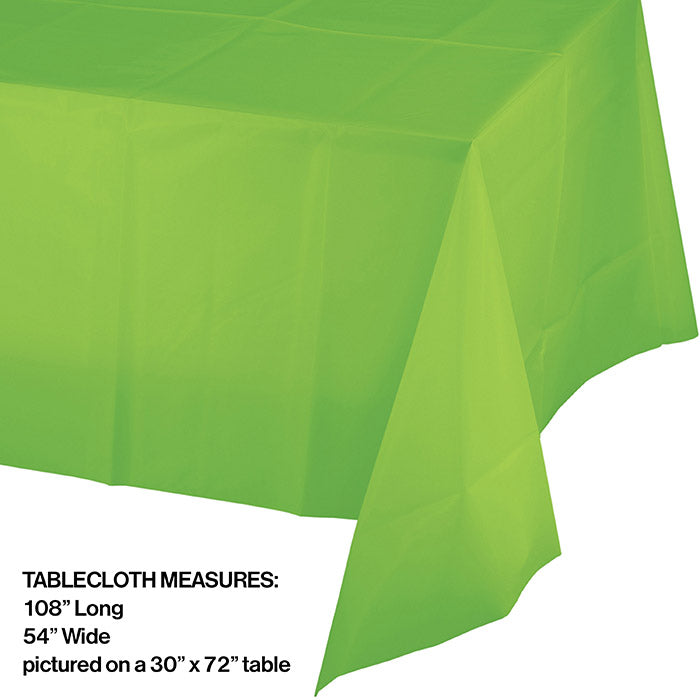 Party Decorations Fresh Lime Tablecover Plastic 54" X 108"