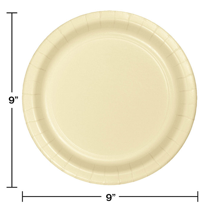 Party Decorations Ivory Paper Plates, 24 ct