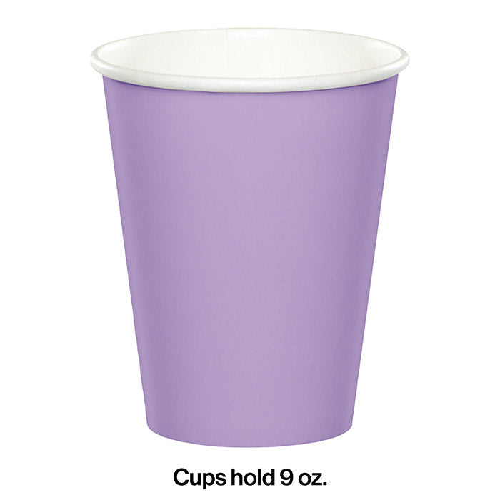 Party Decorations Luscious Lavender Hot/Cold Paper Paper Cups 9 Oz., 24 ct