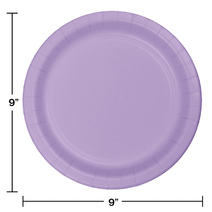 Party Decorations Luscious Lavender Purple Paper Plates, 24 Count