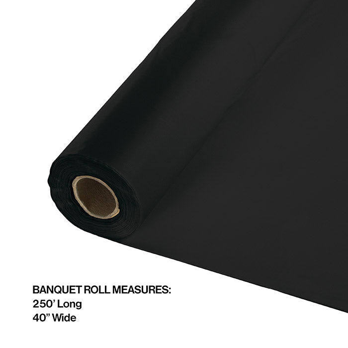 Party Decorations Black Velvet Plastic Banquet Roll 40" X 250'