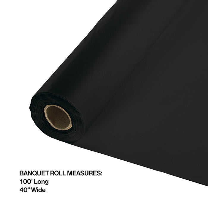 Party Decorations Black Velvet Plastic Banquet Roll 40" X 100'