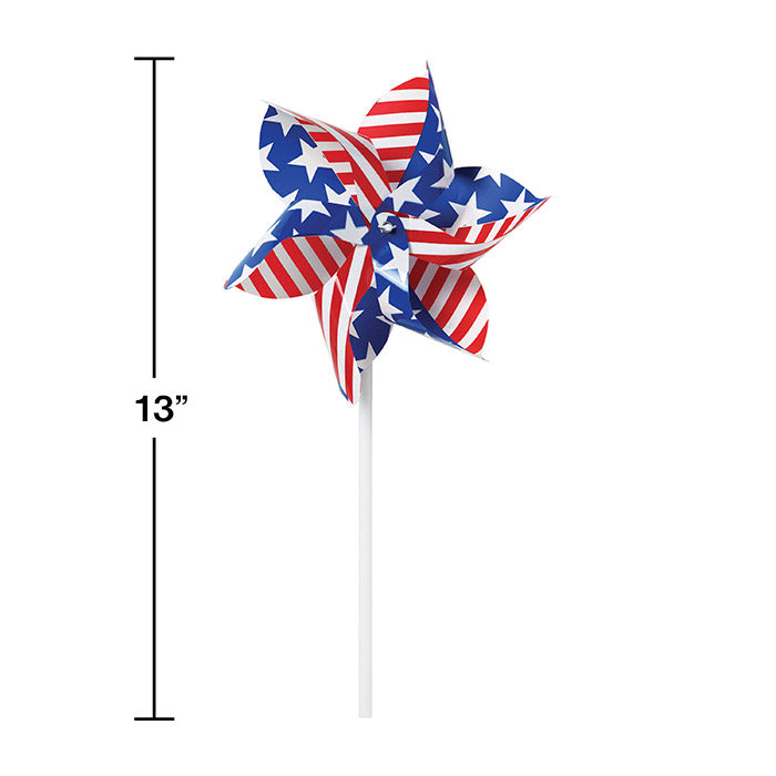 Party Decorations Patriotic Pinwheel Pl, Patriotic 13"