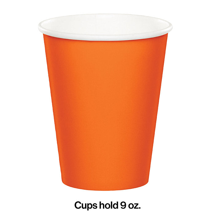 Party Decorations Sunkissed Orange Hot/Cold Paper Paper Cups 9 Oz., 24 ct