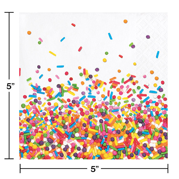 Party Decorations Confetti Sprinkles Beverage Napkins, 16 ct