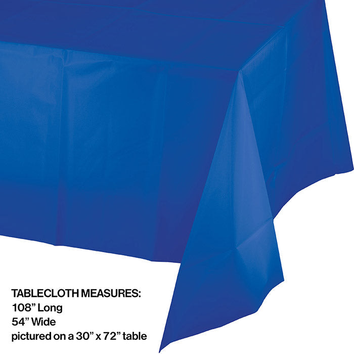 Party Decorations Cobalt Tablecover Plastic 54" X 108"