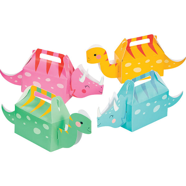 Party Decorations Girl Dino Party Treat Box 3D 4ct