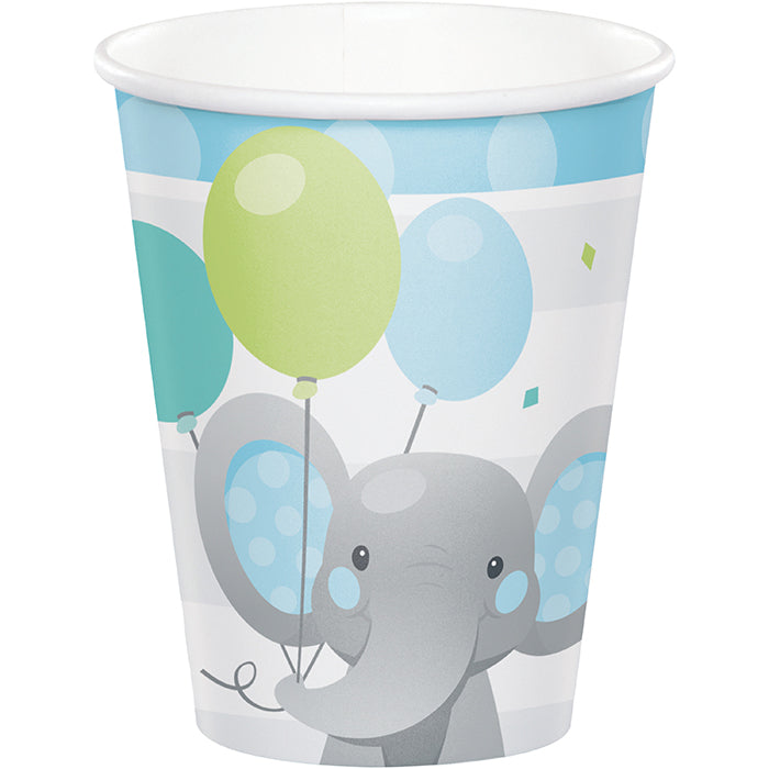 Party Decorations Enchanting Elephants Boy Hot/Cold Cups 9Oz. 8ct