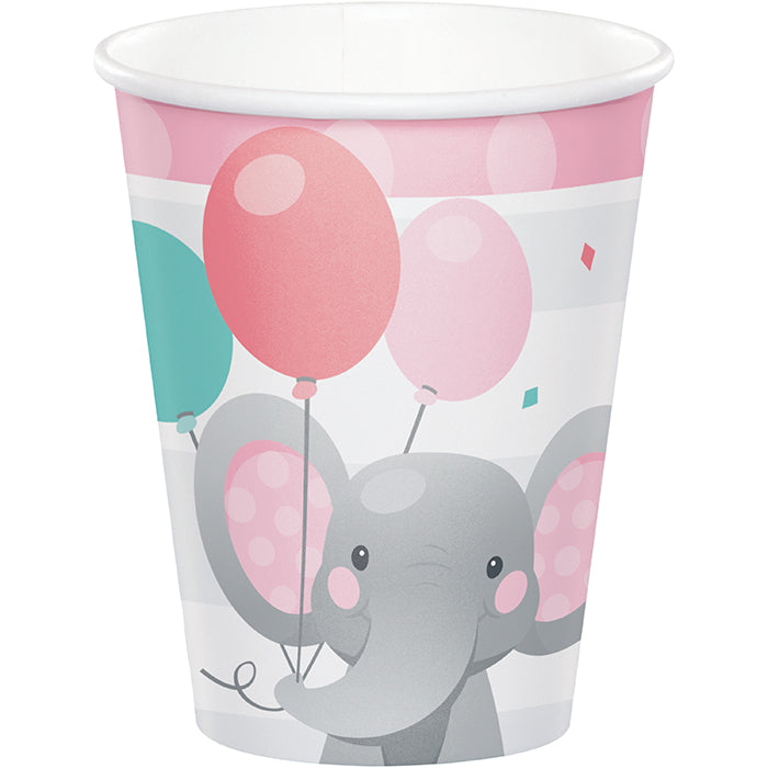 Party Decorations Enchanting Elephants Girl Hot/Cold Cups 9Oz. 8ct