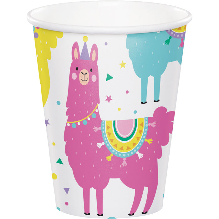 Party Decorations Llama Party Hot/Cold Paper Paper Cups 9 Oz., 8 ct