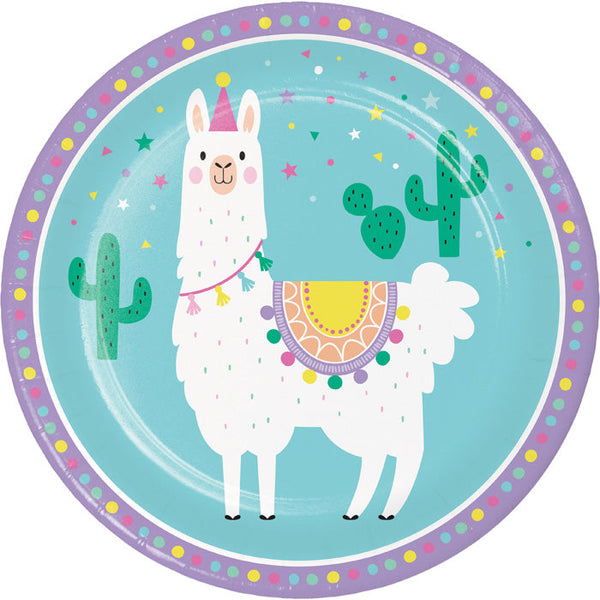 Party Decorations Llama Party Paper Plates, 8 ct