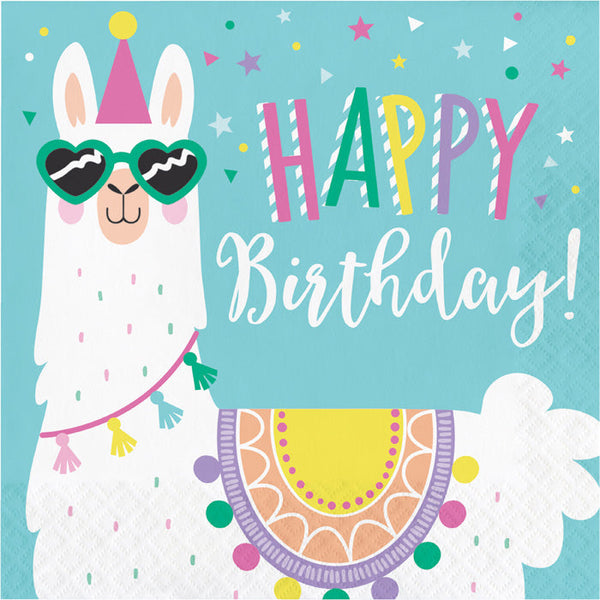 Party Decorations Llama Party Napkins, 16 ct