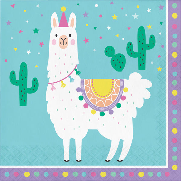 Party Decorations Llama Party Napkins, 16 ct