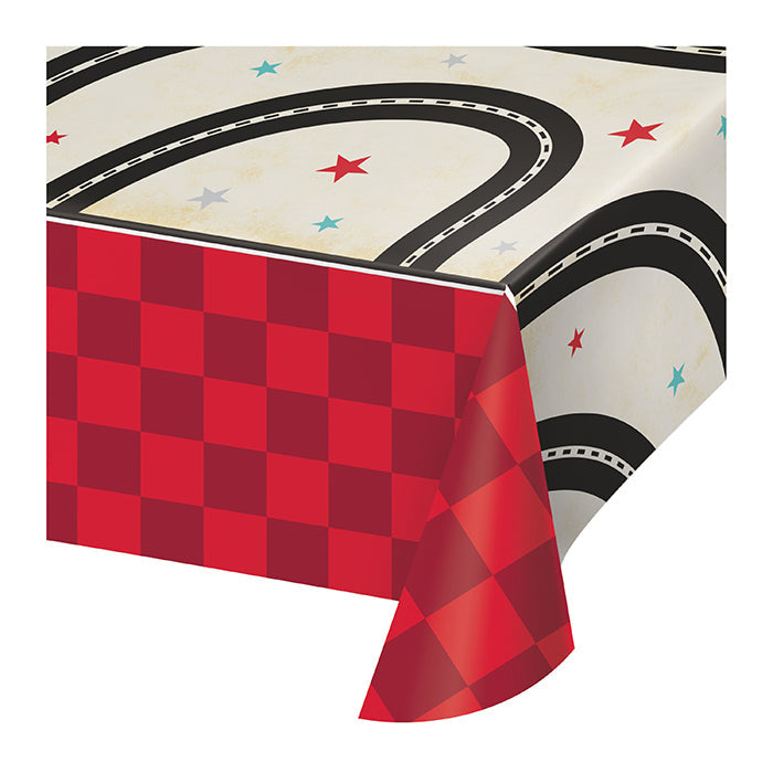 Party Decorations Vintage Race Car Paper Tablecover 54" X 102"