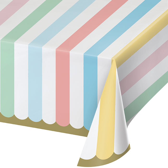 Party Decorations Pastel Celebrations Paper Tablecover 54" X 102"