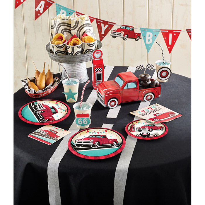 Party Decorations Vintage Red Truck Centerpiece