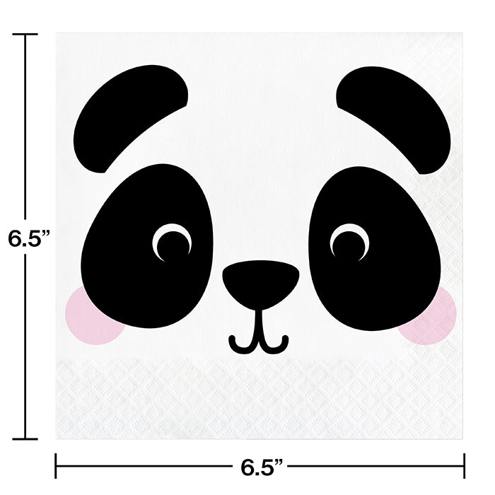 Party Decorations Animal Faces Luncheon Napkin, Panda 16ct