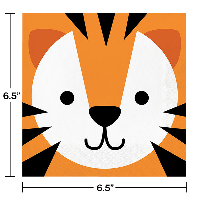 Party Decorations Animal Faces Luncheon Napkin, Tiger 16ct