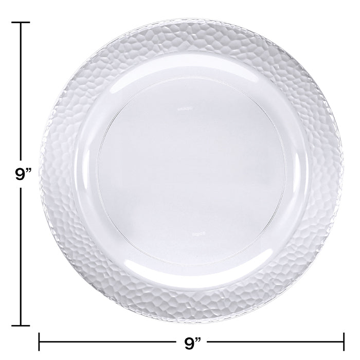 Party Decorations Clear Pebble 9" Plastic Plate 10ct