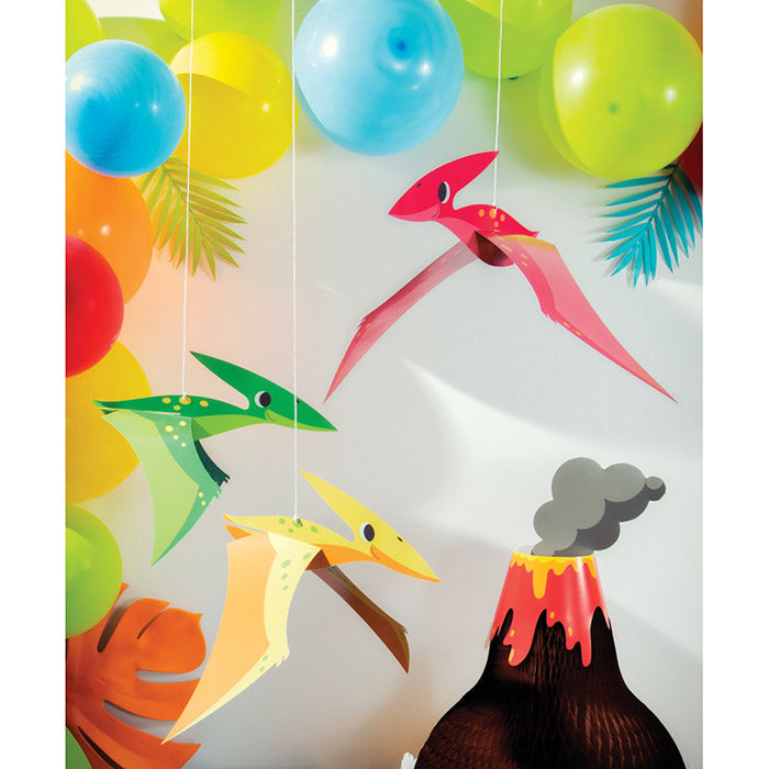 Party Decorations Boy Dino Party Hanging Cutouts 3D 3ct