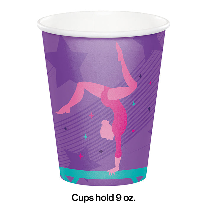 Party Decorations Gymnastics Party Paper Paper Hot/Cold Cups 9Oz. 8ct