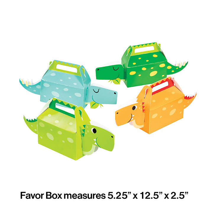 Party Decorations Boy Dino Party Treat Box 3D 4ct