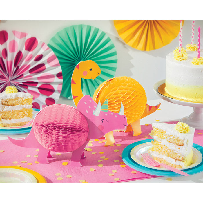 Party Decorations Girl Dino Party Centerpiece Hc Shaped 2ct