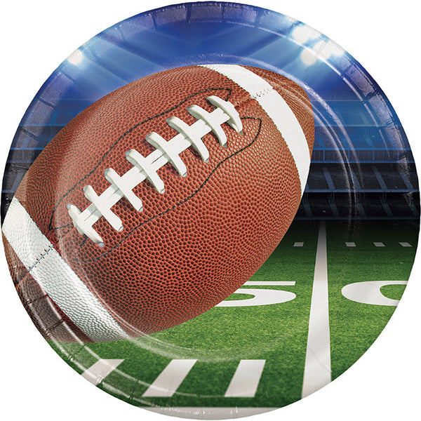 Party Decorations Football Party Paper Plates, 8 ct