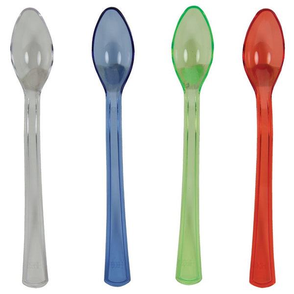 Party Decorations Assorted Color Mini Appetizer Spoons, 24 ct