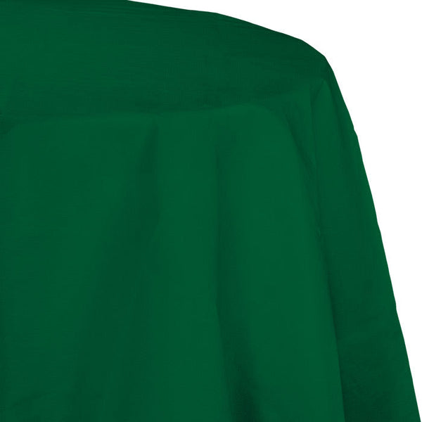 Party Decorations Hunter Green Round Polylined TIssue Tablecover, 82