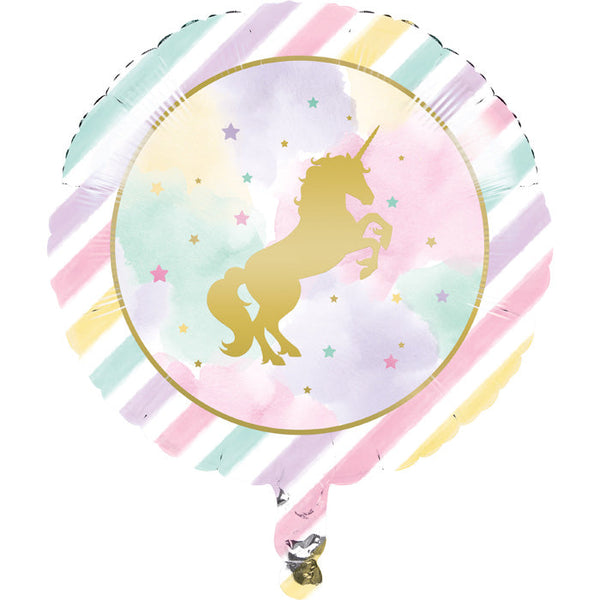 Party Decorations Unicorn Sparkle Metallic Balloon 18