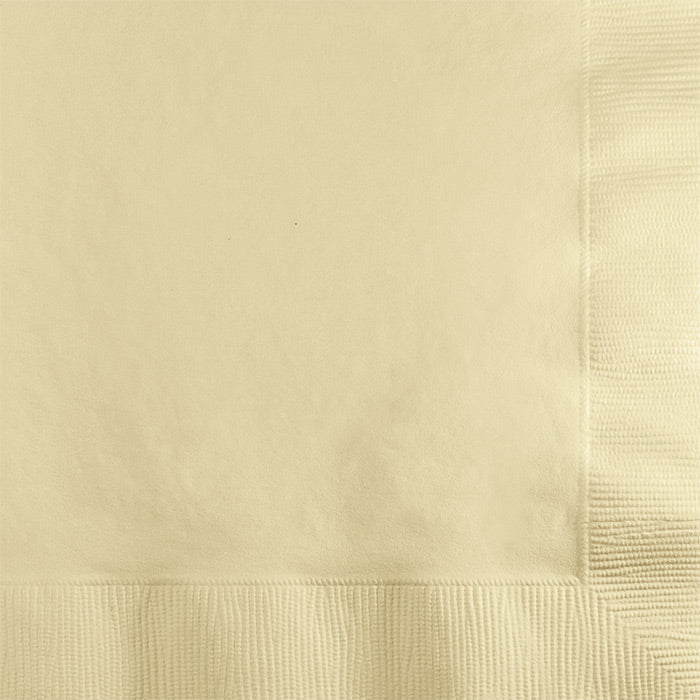 Party Decorations Ivory Beverage Napkin 2Ply, 50 ct