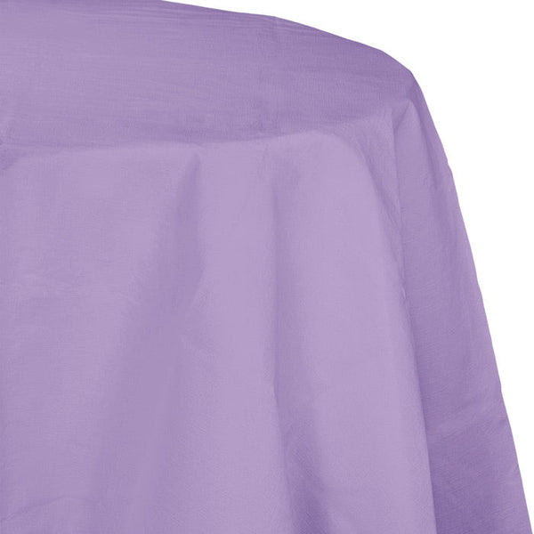 Party Decorations Luscious Lavender Round Polylined TIssue Tablecover, 82