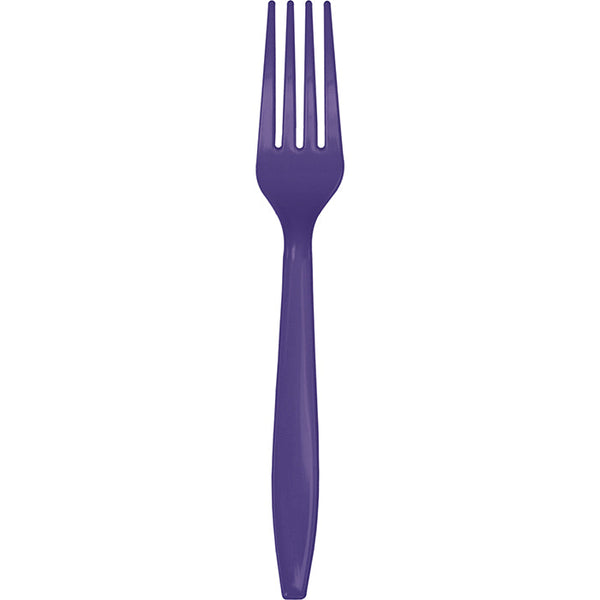 Party Decorations Purple Plastic Forks, 24 ct