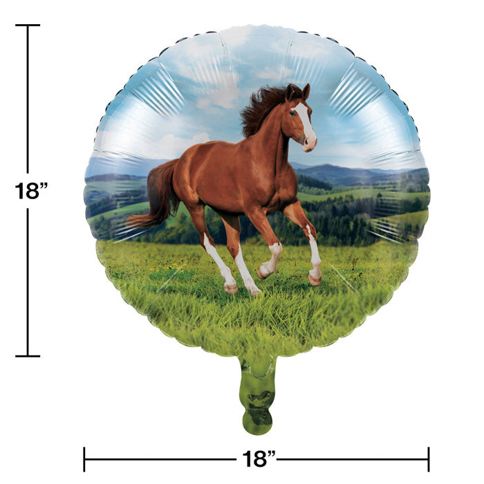 Party Decorations Horse And Pony Metallic Balloon 18"