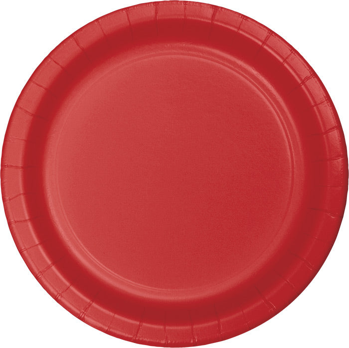 Party Decorations Classic Red Paper Plates, 24 ct