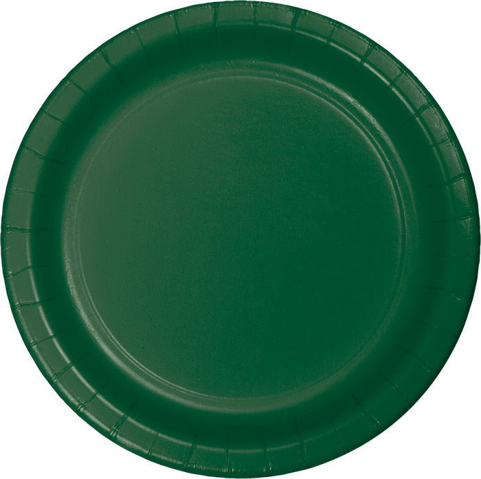 Party Decorations Hunter Green 9" Paper Plates, 24 count