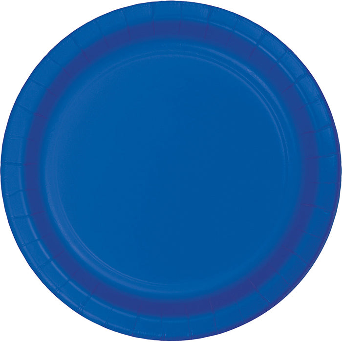 Party Decorations Cobalt Blue Paper Plates, 8 ct