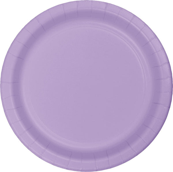 Party Decorations Luscious Lavender Purple Paper Plates, 24 Count